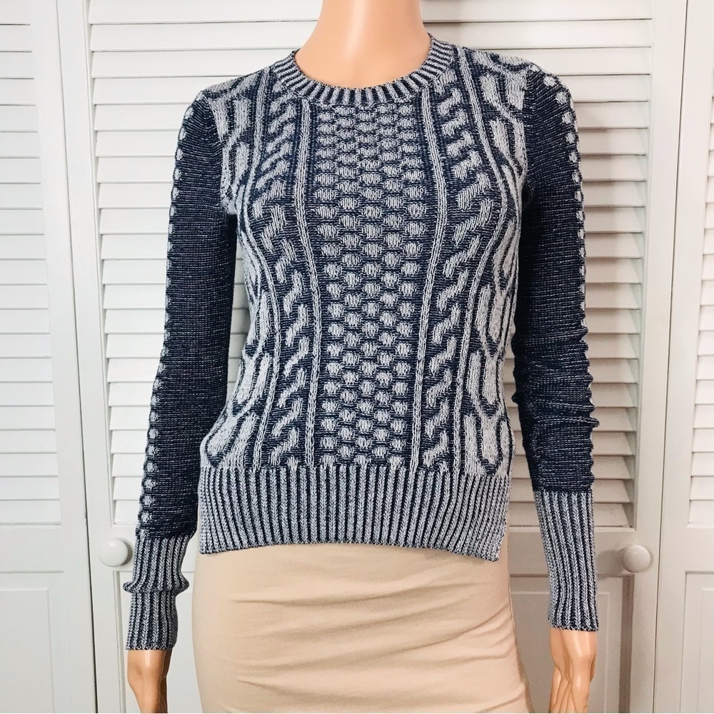 BCBGeneration Blue Knit High Low Sweater Size XXS